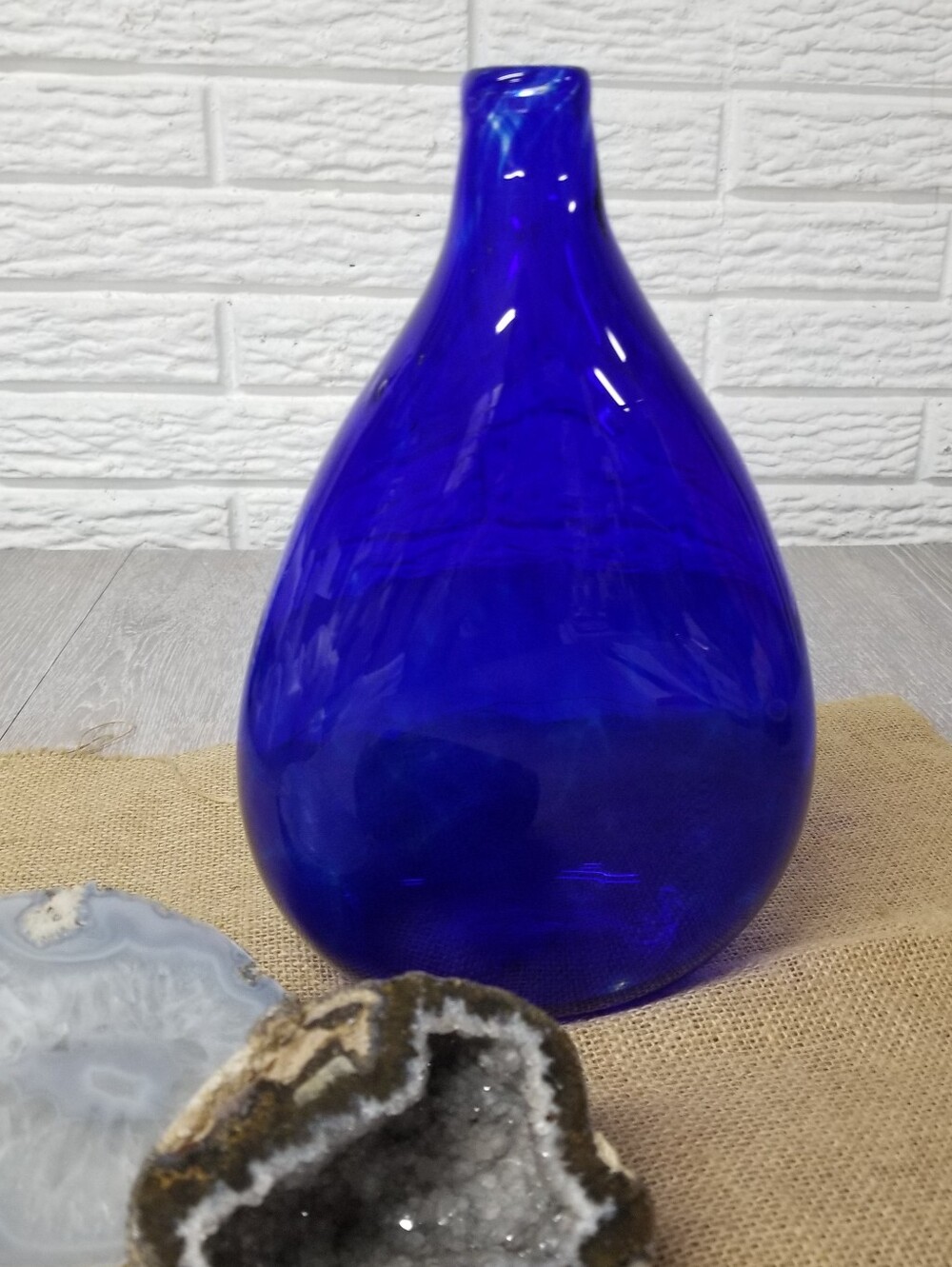 Vintage Cobalt Blue Art Glass